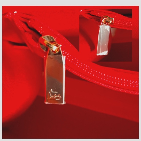 AUTHENTIC Christian Louboutin Small Nastroloubi Canvas Cream and Brown Tote Bag - Picture 12 of 13